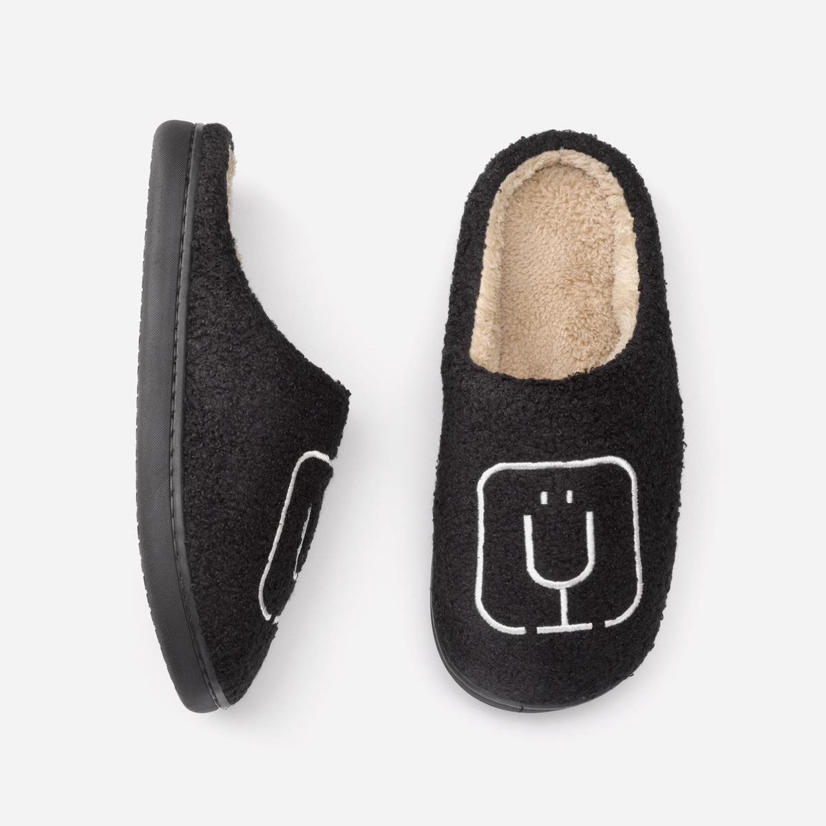 brumate-fuzzy-slippers-black-a7 apparel-slippers-above.png